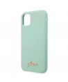 Guess GUHCN58LSLMGG iPhone 11 Pro green/green hard case Silicone Vintage Gold Logo