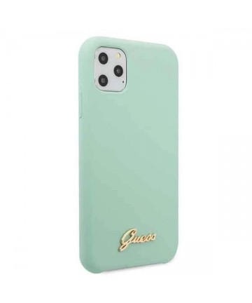 Guess GUHCN58LSLMGG iPhone 11 Pro green/green hard case Silicone Vintage Gold Logo