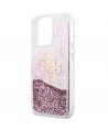 Guess GUHCP13XLG4GPI iPhone 13 Pro Max 6.7" pink/pink hardcase 4G Big Liquid Glitter