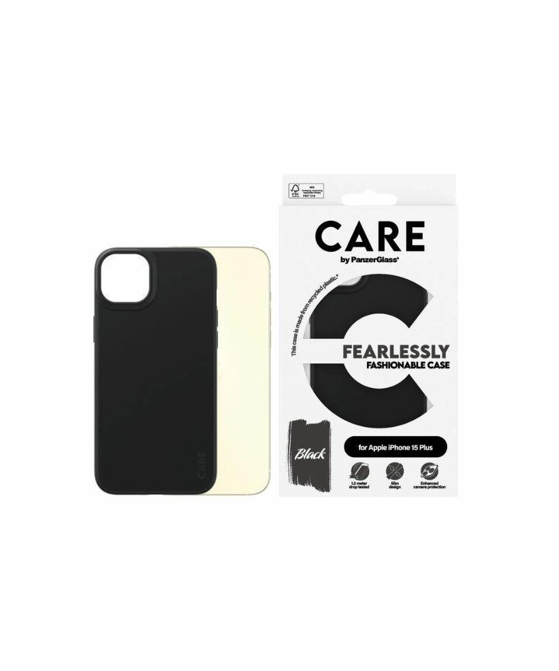 CARE by PanzerGlass Fearlessly Fashionable Case for iPhone 15 Plus - Black