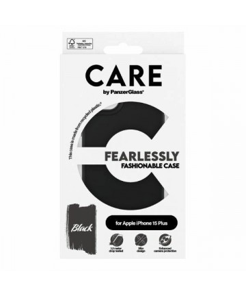 CARE by PanzerGlass Fearlessly Fashionable Case for iPhone 15 Plus - Black