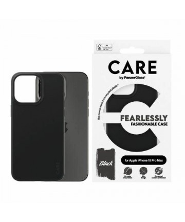 CARE by PanzerGlass Fearlessly Fashionable Case for iPhone 15 Pro Max - Black