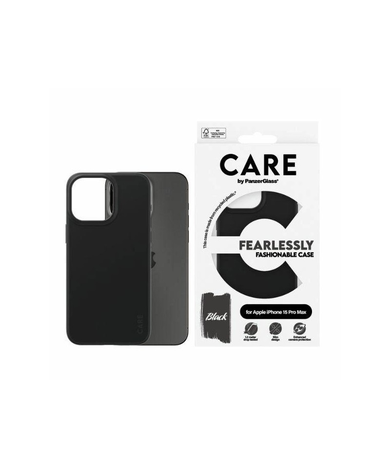 CARE by PanzerGlass Fearlessly Fashionable Case for iPhone 15 Pro Max - Black