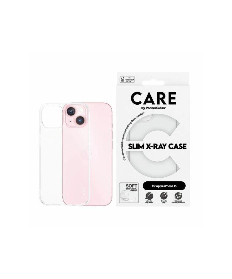 CARE by PanzerGlass Slim X-Ray Case for iPhone 15 - Clear