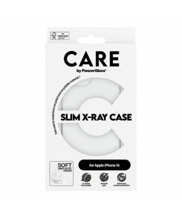 CARE by PanzerGlass Slim X-Ray Case for iPhone 15 - Clear