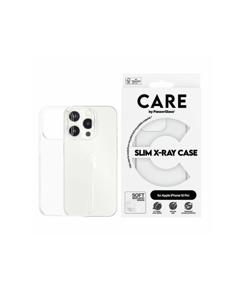 CARE by PanzerGlass Slim X-Ray Case for iPhone 15 Pro - Clear