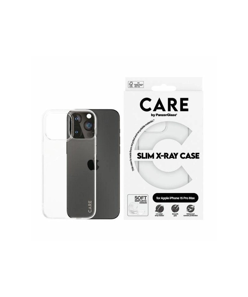 CARE by PanzerGlass Slim X-Ray Case for iPhone 15 Pro Max - Clear
