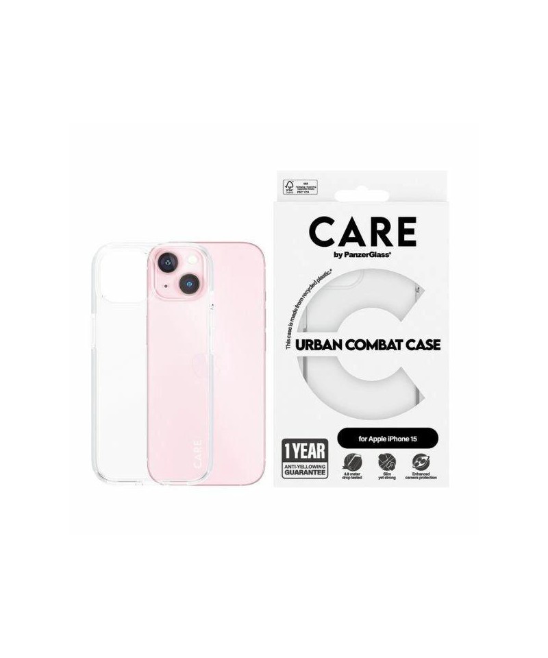 CARE by PanzerGlass Urban Combat Case for iPhone 15 - transparent