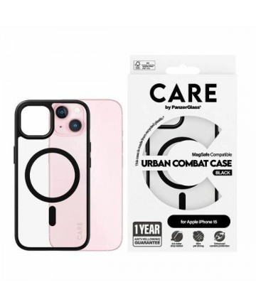 CARE by PanzerGlass Urban Combat Case MagSafe for iPhone 15 - Black