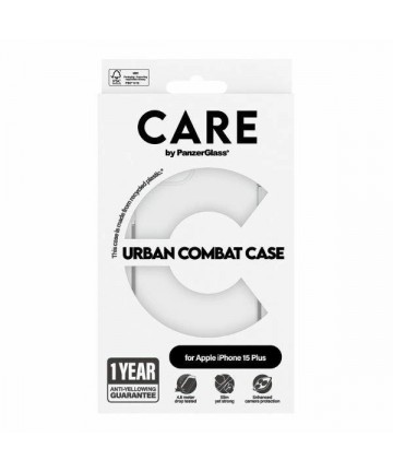 CARE by PanzerGlass Urban Combat Case for iPhone 15 Plus - Clear