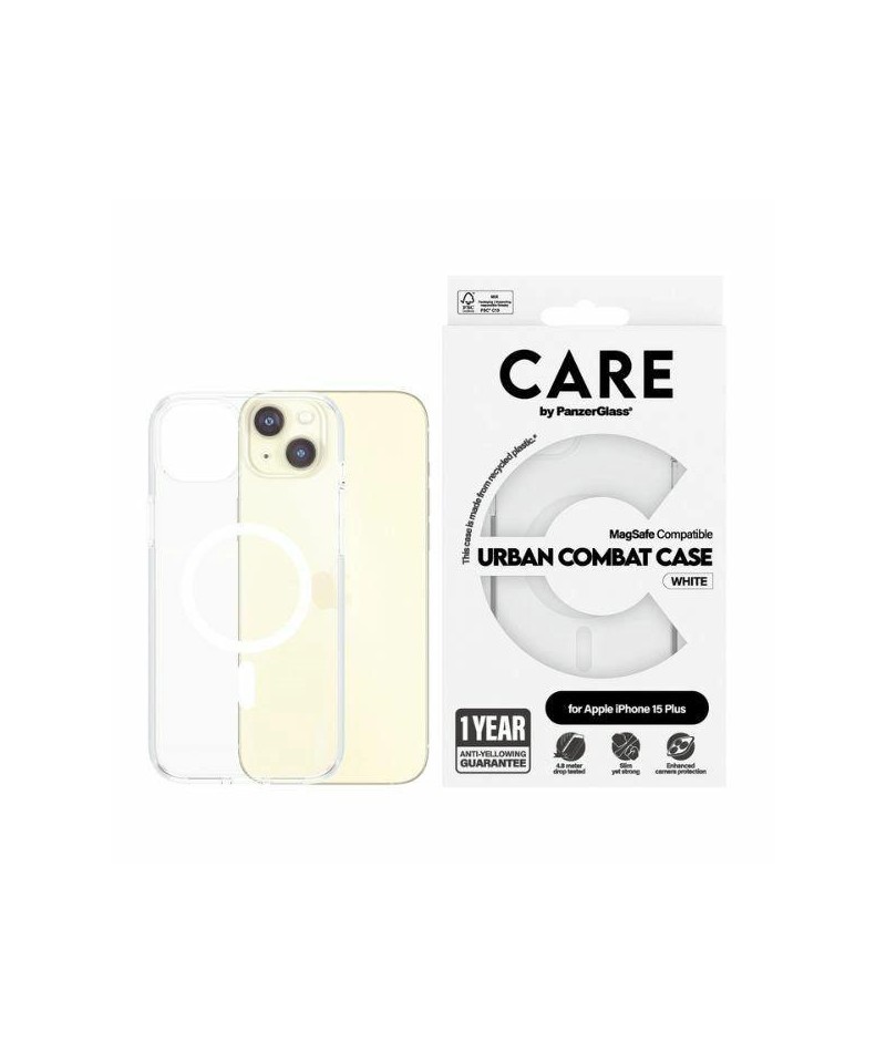CARE by PanzerGlass Urban Combat Case MagSafe for iPhone 15 Plus - White