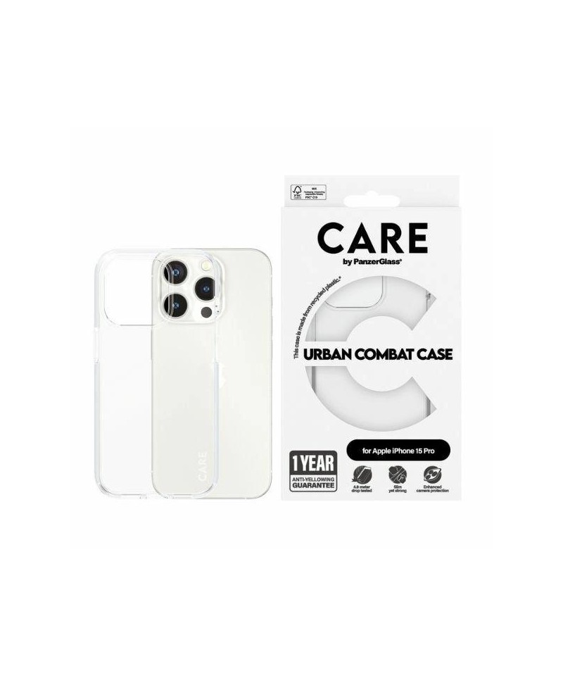 CARE by PanzerGlass Urban Combat Case for iPhone 15 Pro - Clear