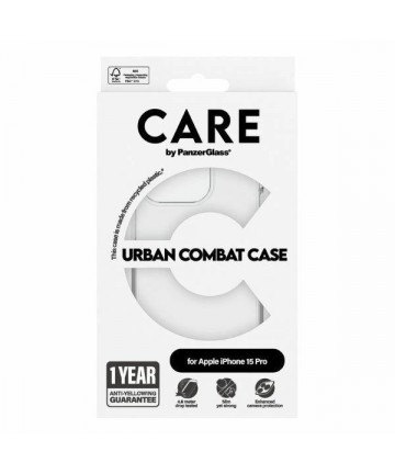 CARE by PanzerGlass Urban Combat Case for iPhone 15 Pro - Clear