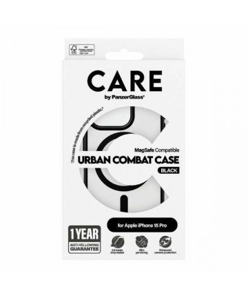 CARE by PanzerGlass Urban Combat Case MagSafe for iPhone 15 Pro - Black