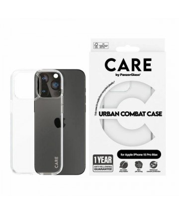 CARE by PanzerGlass Urban Combat Case for iPhone 15 Pro Max - Clear