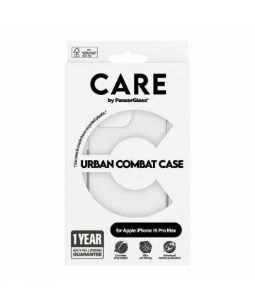 CARE by PanzerGlass Urban Combat Case for iPhone 15 Pro Max - Clear