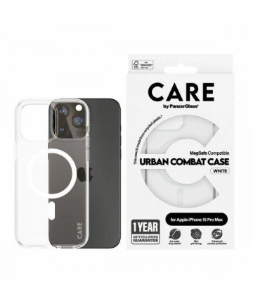CARE by PanzerGlass Urban Combat Case MagSafe for iPhone 15 Pro Max - White