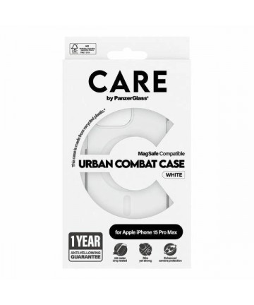 CARE by PanzerGlass Urban Combat Case MagSafe for iPhone 15 Pro Max - White