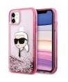 Karl Lagerfeld Glitter Karl Head iPhone 11/XR Case - Pink
