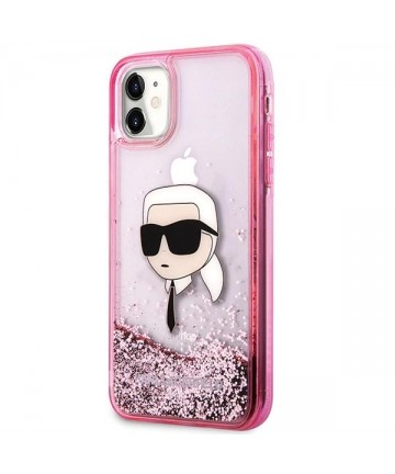 Karl Lagerfeld Glitter Karl Head iPhone 11/XR Case - Pink