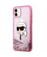 Karl Lagerfeld Glitter Karl Head iPhone 11/XR Case - Pink