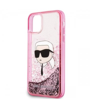 Karl Lagerfeld Glitter Karl Head iPhone 11/XR Case - Pink
