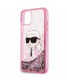 Karl Lagerfeld Glitter Karl Head iPhone 11/XR Case - Pink