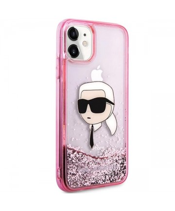 Karl Lagerfeld Glitter Karl Head iPhone 11/XR Case - Pink