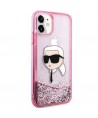 Karl Lagerfeld Glitter Karl Head iPhone 11/XR Case - Pink
