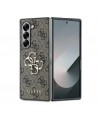 Guess Leather 4G Metal Logo Case for Samsung Galaxy Z Fold 6 - Brown