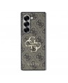 Guess Leather 4G Metal Logo Case for Samsung Galaxy Z Fold 6 - Brown