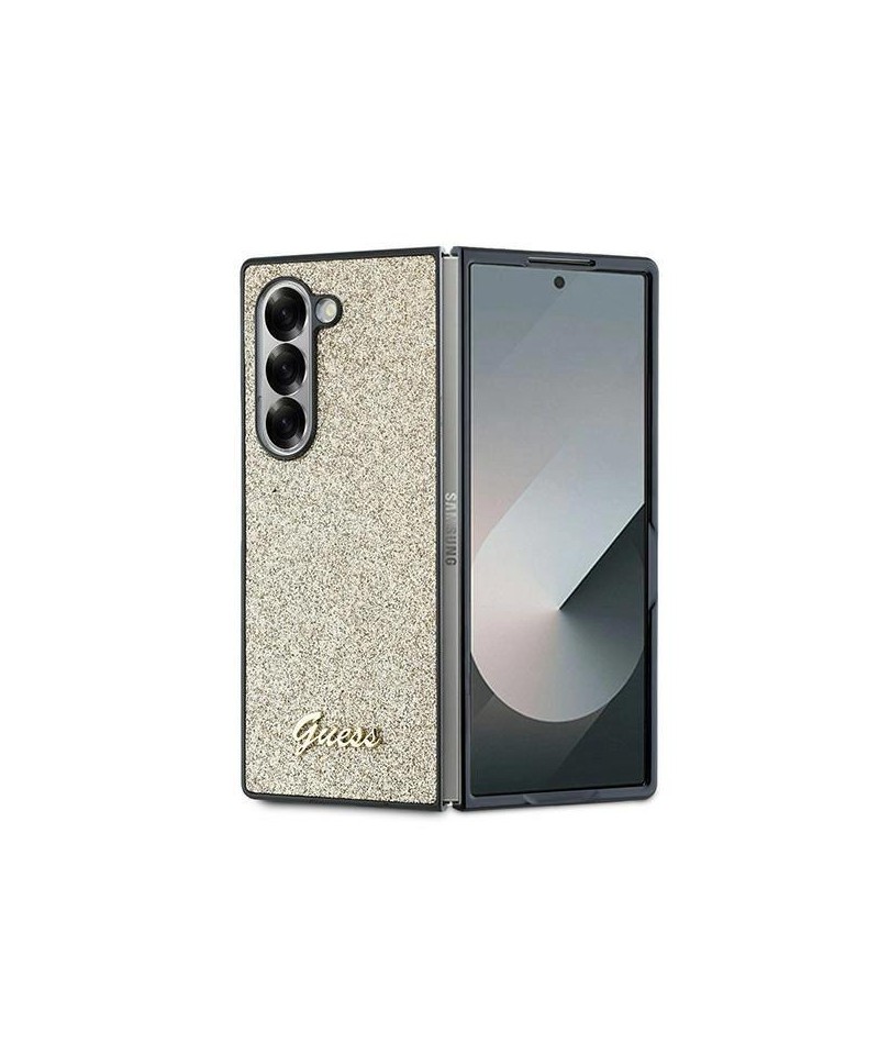 Guess 4G Glitter Script Case for Samsung Galaxy Z Fold 6 - Gold