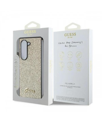 Guess 4G Glitter Script Case for Samsung Galaxy Z Fold 6 - Gold