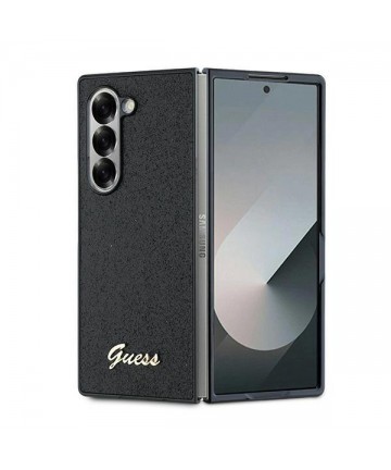 Guess 4G Glitter Script Case for Samsung Galaxy Z Fold 6 - Black