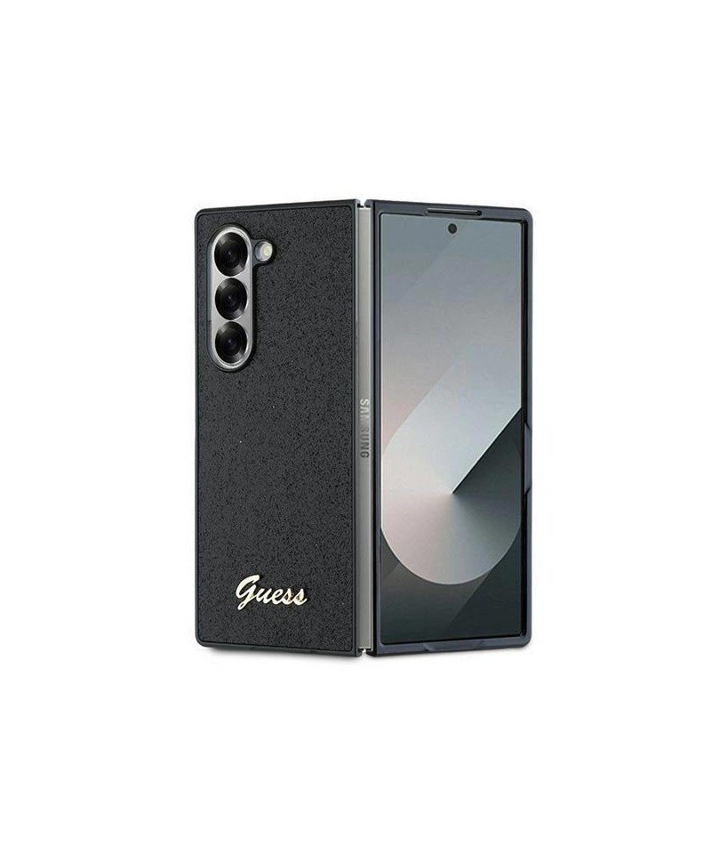 Guess 4G Glitter Script Case for Samsung Galaxy Z Fold 6 - Black
