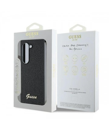Guess 4G Glitter Script Case for Samsung Galaxy Z Fold 6 - Black