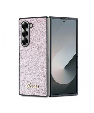 Guess 4G Glitter Script Case for Samsung Galaxy Z Fold 6 - Pink