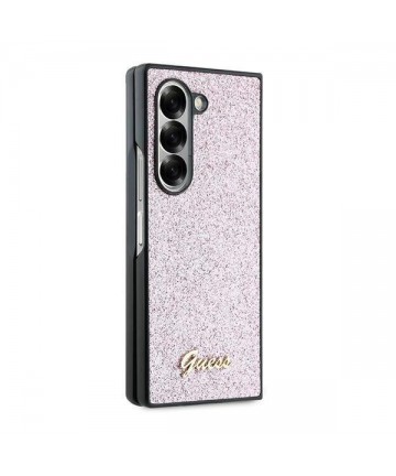 Guess 4G Glitter Script Case for Samsung Galaxy Z Fold 6 - Pink