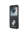 Karl Lagerfeld Saffiano Metal Pin Case for Samsung Galaxy Z Flip 6 - Black