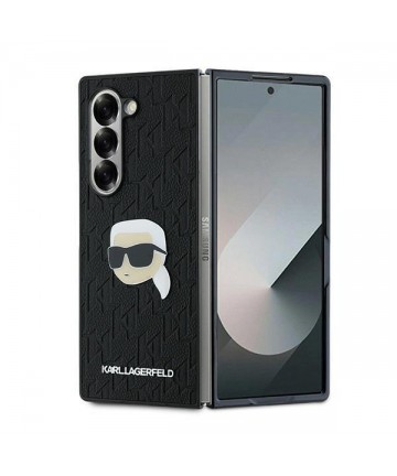 Karl Lagerfeld Saffiano Monogram Head Pin Case for Samsung Galaxy Z Fold 6 - Black