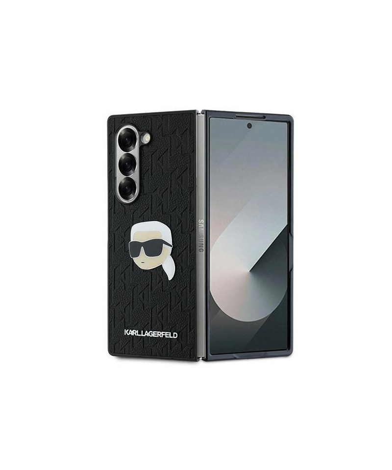 Karl Lagerfeld Saffiano Monogram Head Pin Case for Samsung Galaxy Z Fold 6 - Black