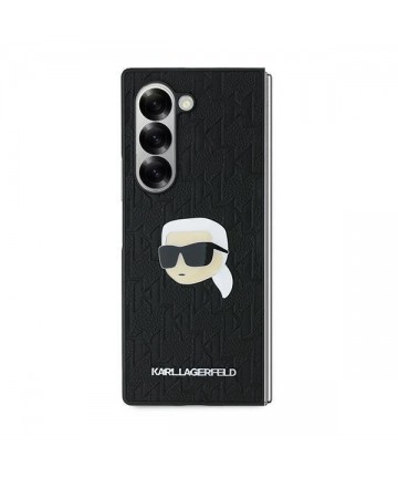 Karl Lagerfeld Saffiano Monogram Head Pin Case for Samsung Galaxy Z Fold 6 - Black