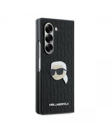 Karl Lagerfeld Saffiano Monogram Head Pin Case for Samsung Galaxy Z Fold 6 - Black