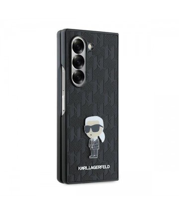Karl Lagerfeld Saffiano Ikonik Pin Case for Samsung Galaxy Z Fold 6 - Black