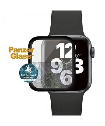 PanzerGlass Curved Antibacterial Tempered Glass for Apple Watch 4/5/6/SE - 40mm - Black