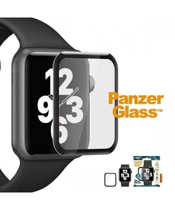 PanzerGlass Curved Antibacterial Tempered Glass for Apple Watch 4/5/6/SE - 40mm - Black