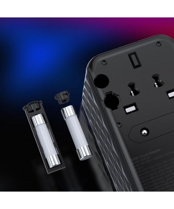 Choetech PD6028 EU / US / AUS / UK travel adapter 2x USB-C 2x USB-A 100W - black