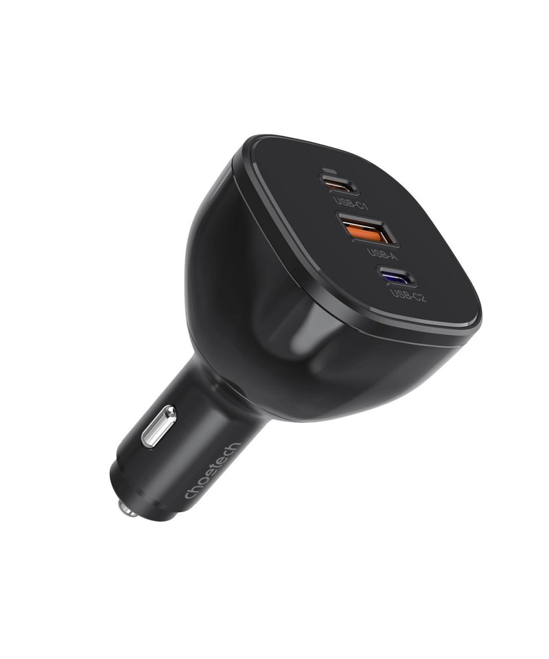 Choetech TC0024 car charger 160W 2x USB-C PD 3.1 1x USB-A - black