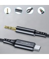 Choetech AUX006 USB-C / mini jack 3.5mm cable 1 m - black