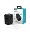 Choetech PD5022 70W EU/US/AUS/UK Travel Adapter with Built-in USB-C Cable - Black